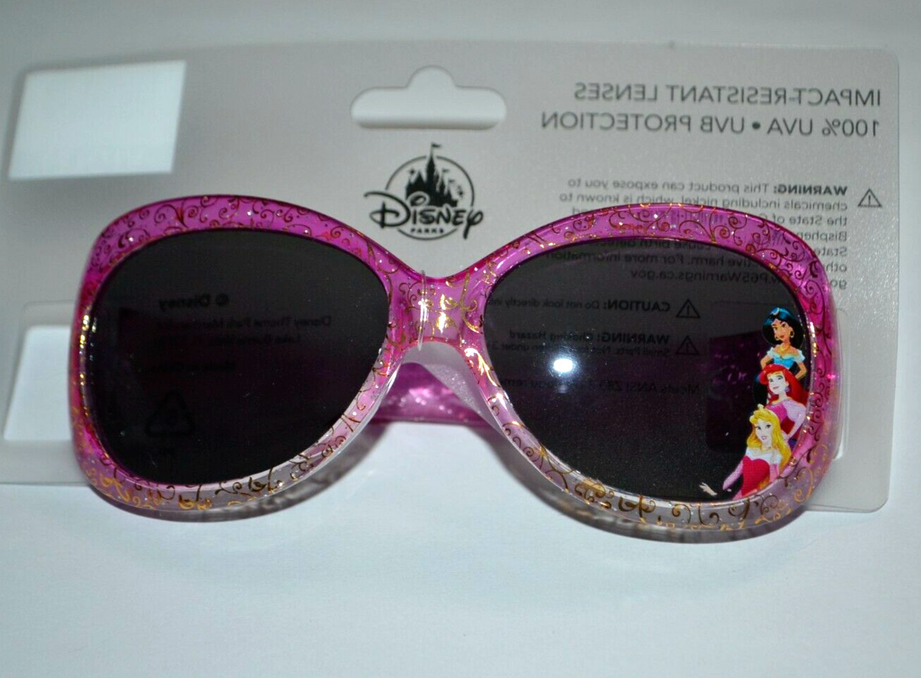 Disney Girls Princess Aurora, Ariel & Jasmine Impact Resistant Lenses Sunglasses