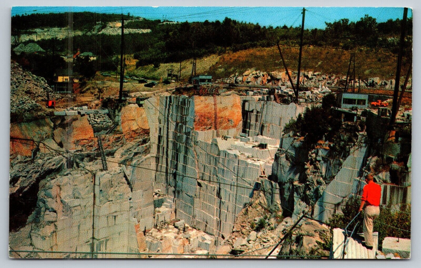Postcard Rock of Ages Granite Quarry Barre VT Vermont Chrome Unposted