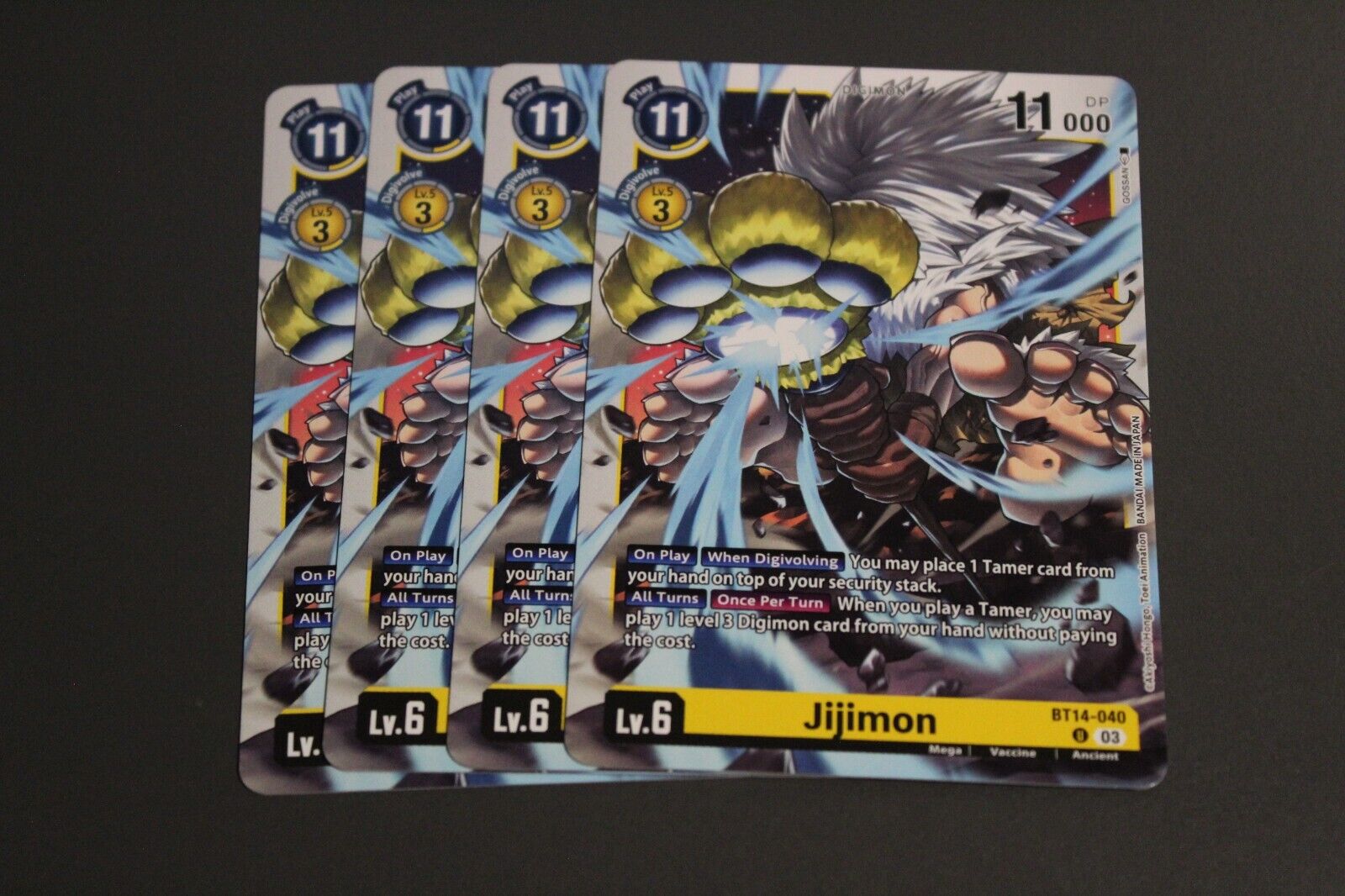 Digimon TCG (2020) - BT14-040 - 4x Jijimon - Yellow - Uncommon