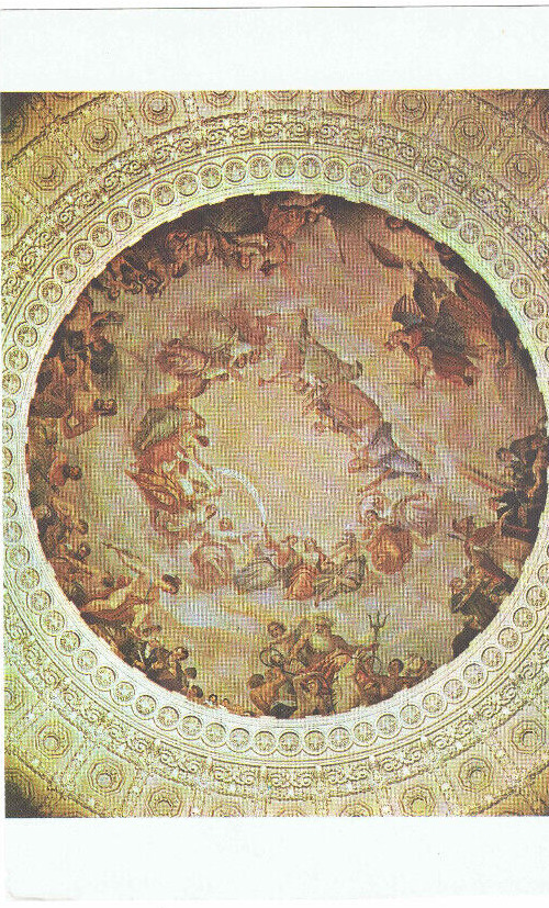 The Capitol Dome\'s Apotheosis Of Washington-Constantino Brumidi 1865 Postcard