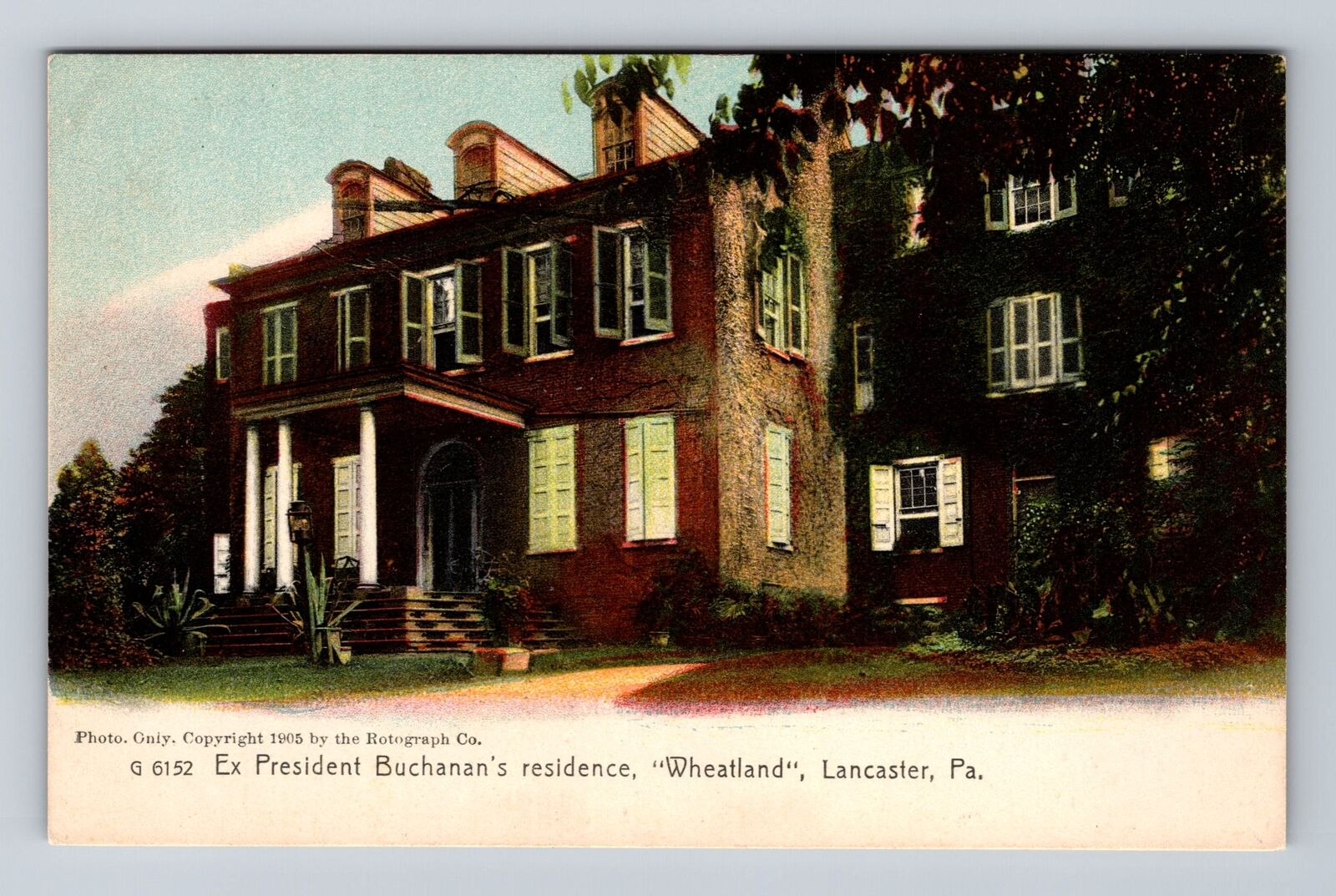 Lancaster PA-Pennsylvania, Ex President Buchanan\'s Residence Vintage Postcard