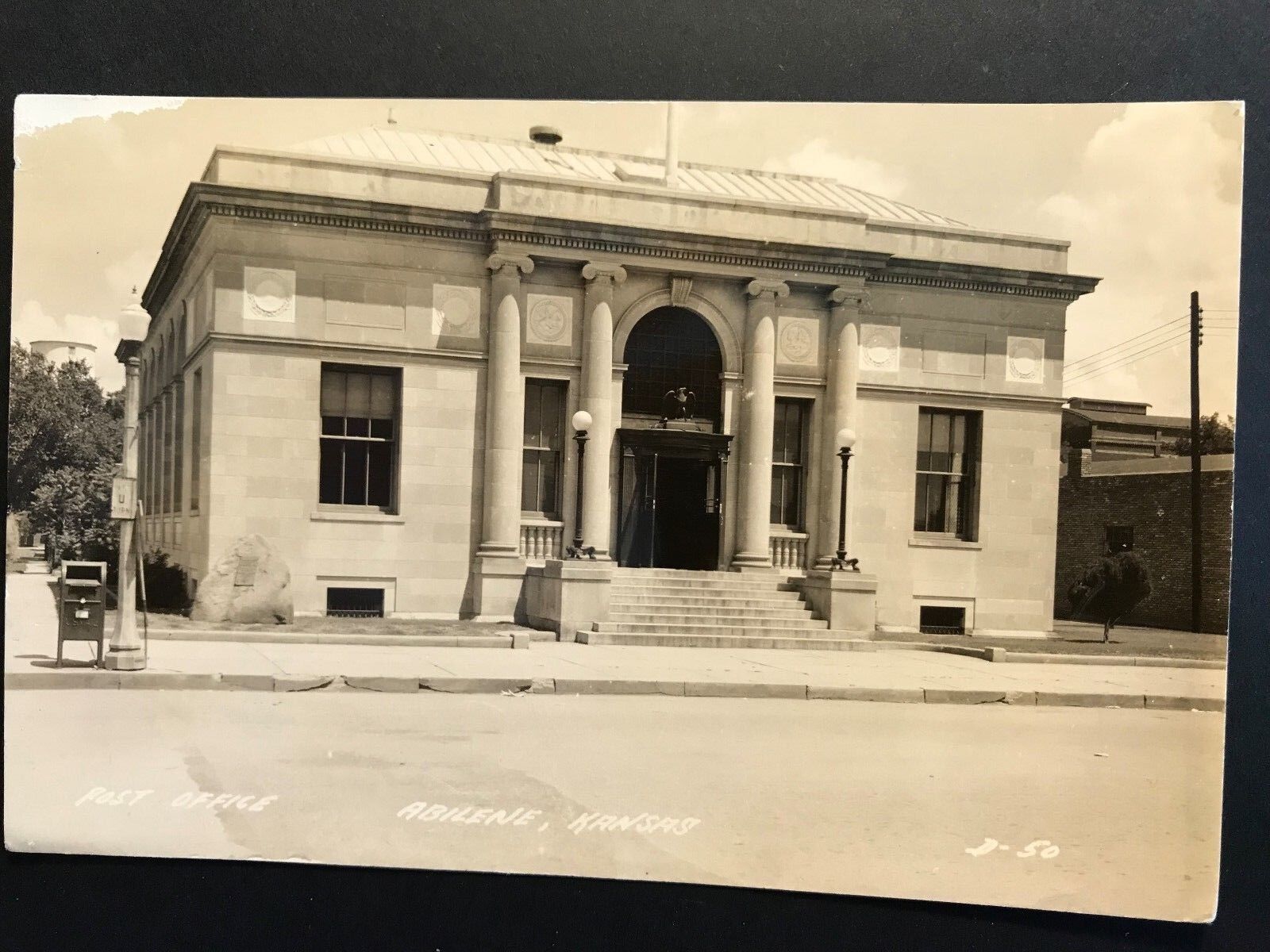 RPPC Postcard Abilene KS - Post Office