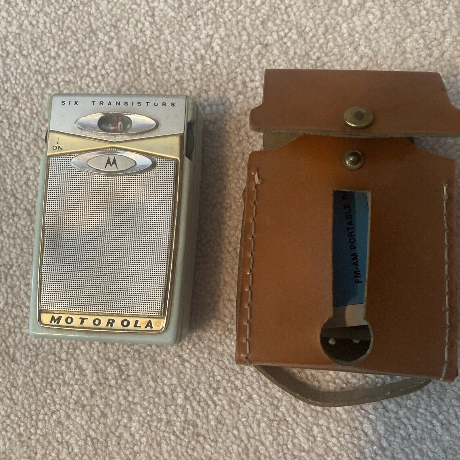 *Read* Motorola 6 Transistor Radio X11E 1959 Vintage 1st Transistor Radio W/Case