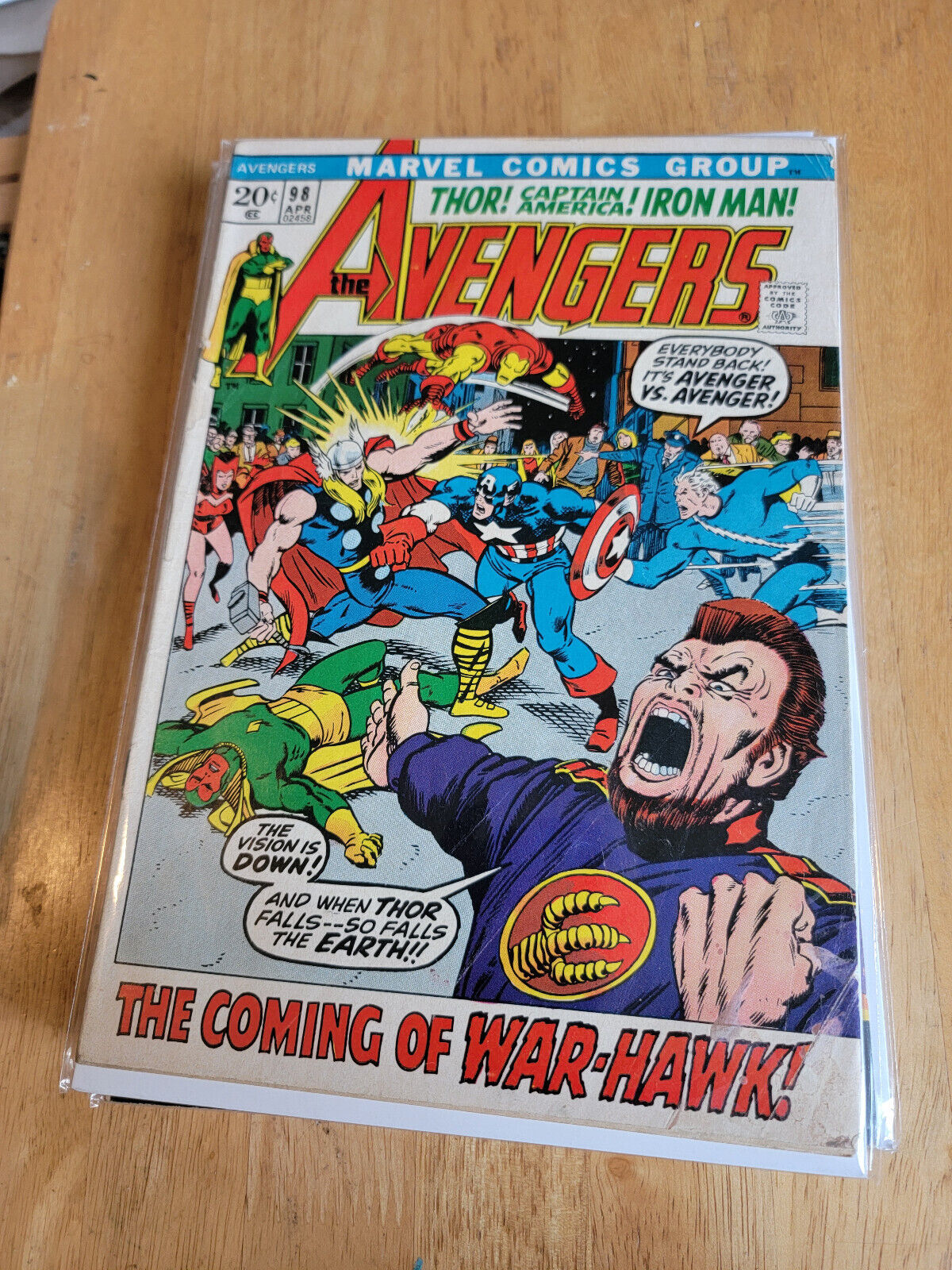 AVENGERS #98 ARES & HERCULES APPEARANCE 1972   4.0