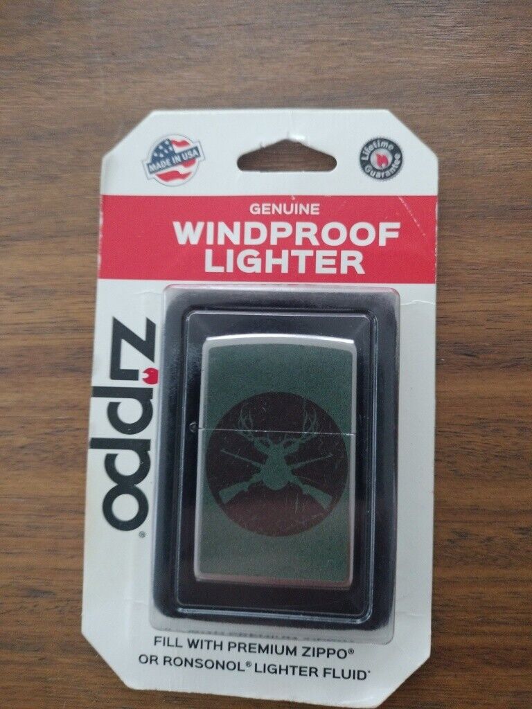 Zippo Windproof  Lighter  Rural Deer Hunter lighter Buck Outdoors New Sealed 207