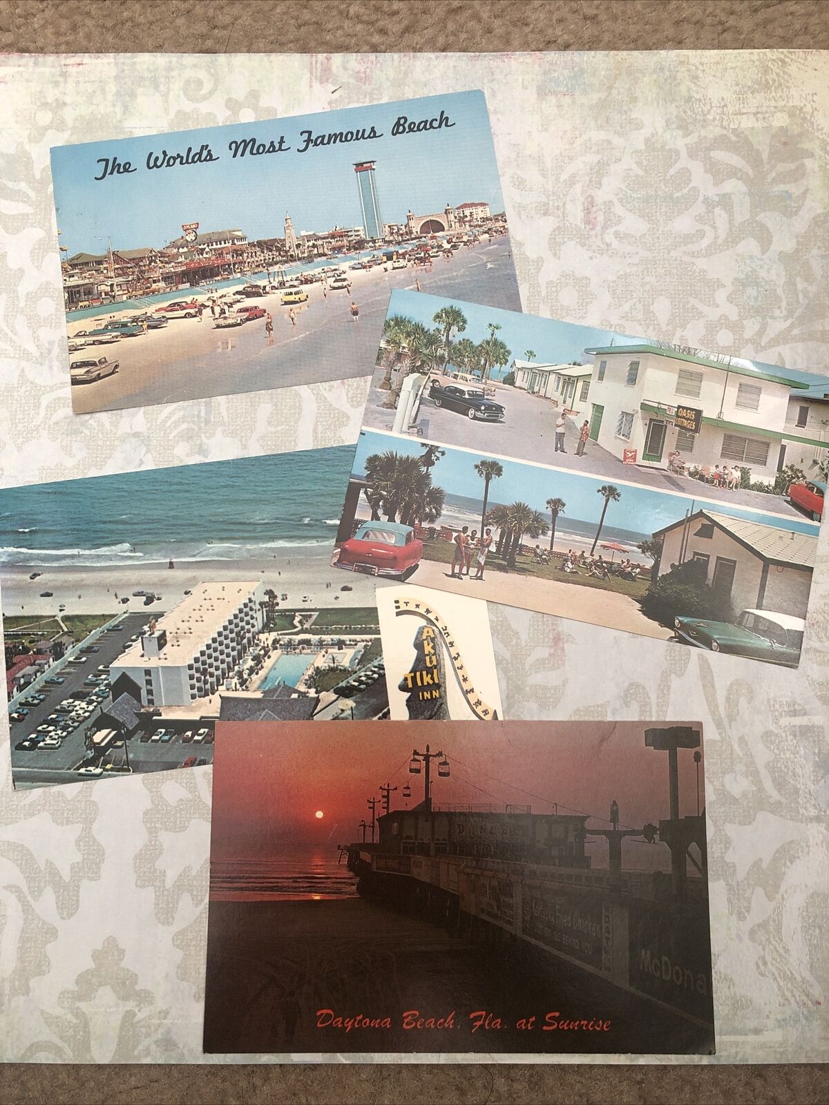 Set Of 4 Antique Daytona Beach Florida Postcards