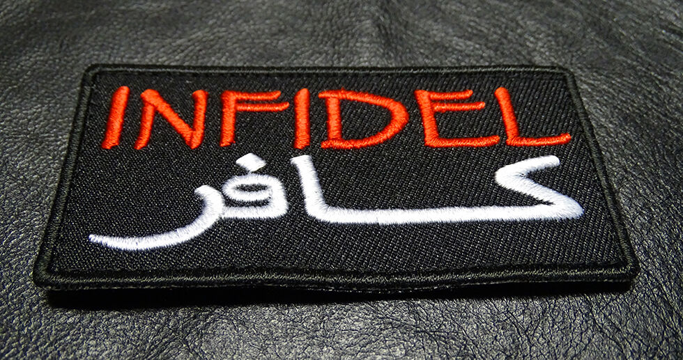 INFIDEL ARABIC TACTICAL ARMY MORALE CRUSADER COMBAT HOOK PATCH