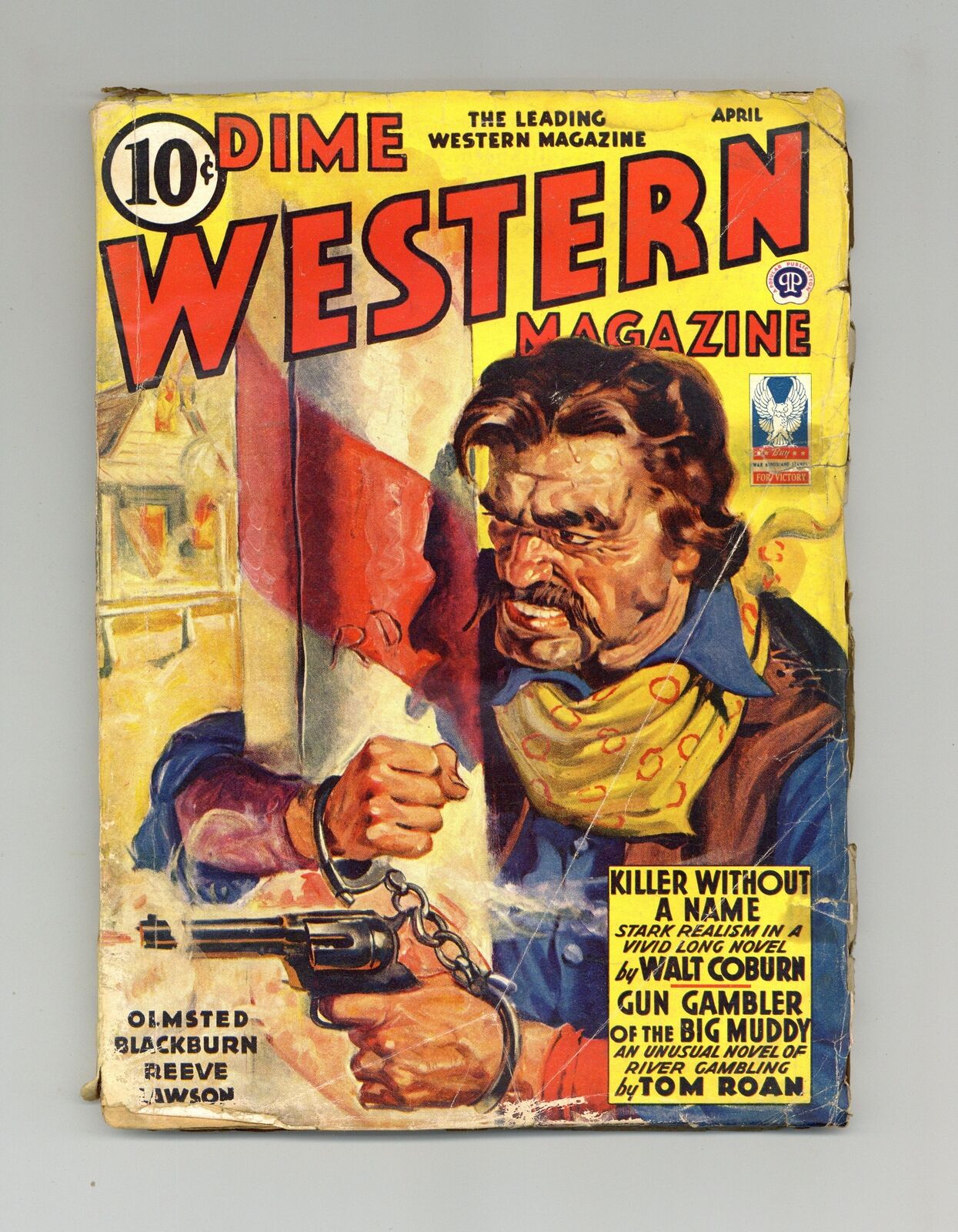 Dime Western Magazine Pulp Apr 1943 Vol. 35 #4 GD Low Grade