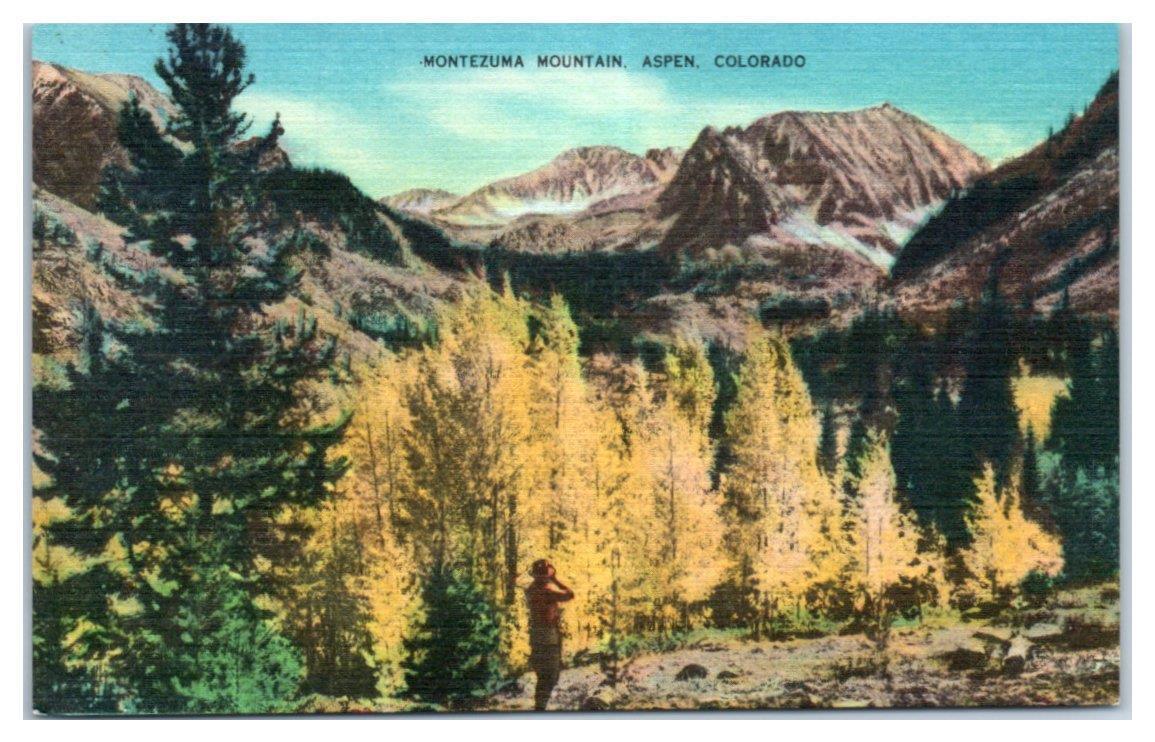 Montezuma Mountain Aspen Colorado Unused Postcard