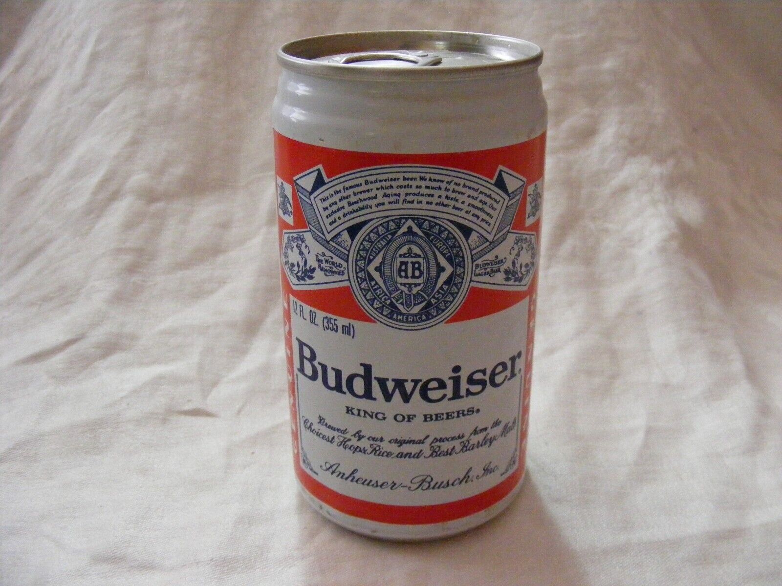 Vintage Budweiser Beer Can Aluminum 12oz (H) AA1