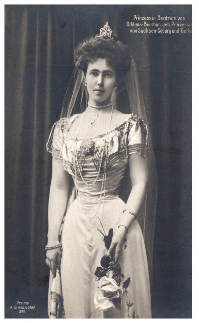 Postcard RPPC Princess Beatrice of Orléans-Bourbon of Saxe-Coburg Gothe Empress