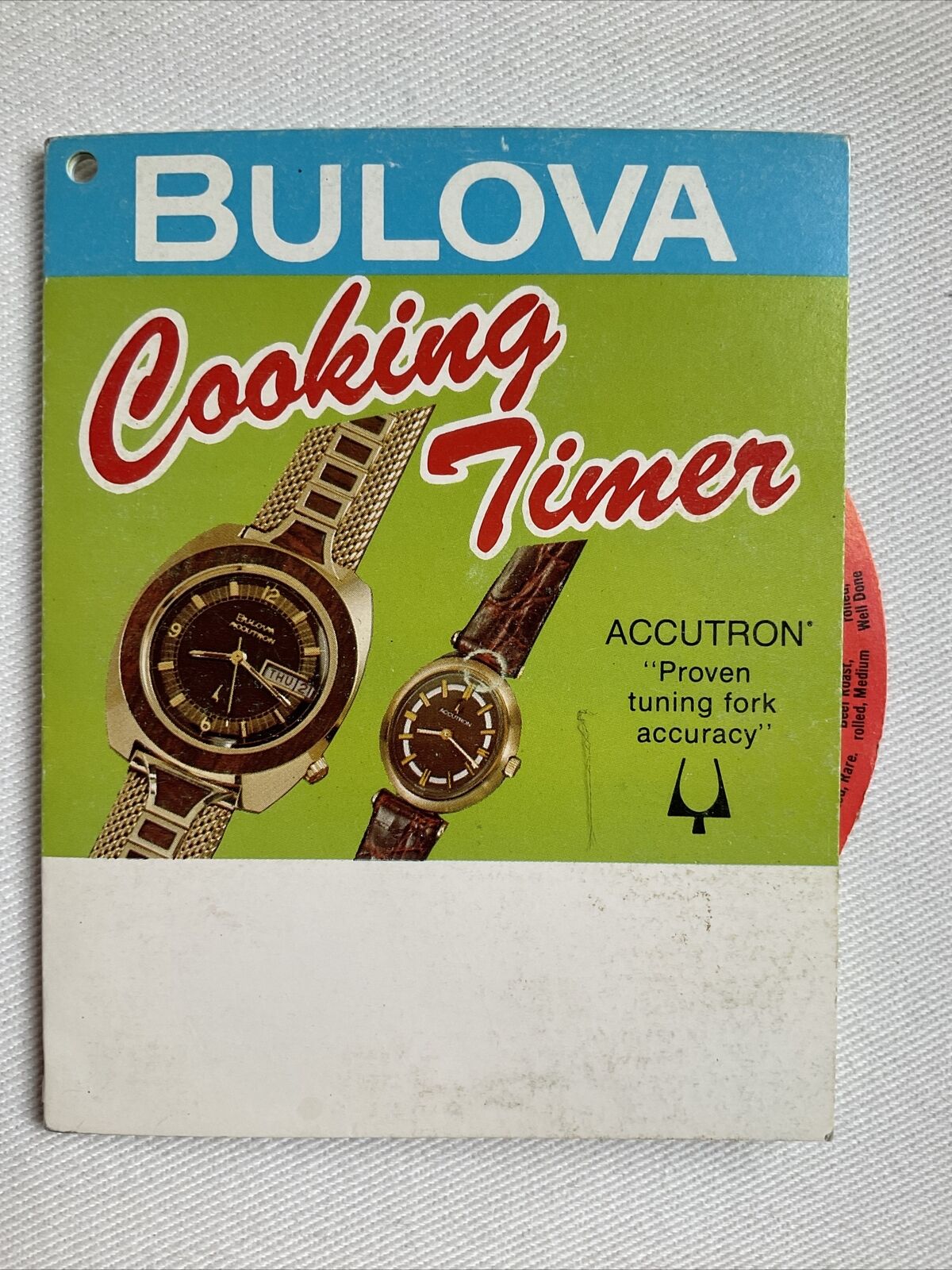 Bulova Cooking Timer Advertising (Wheel) 1974