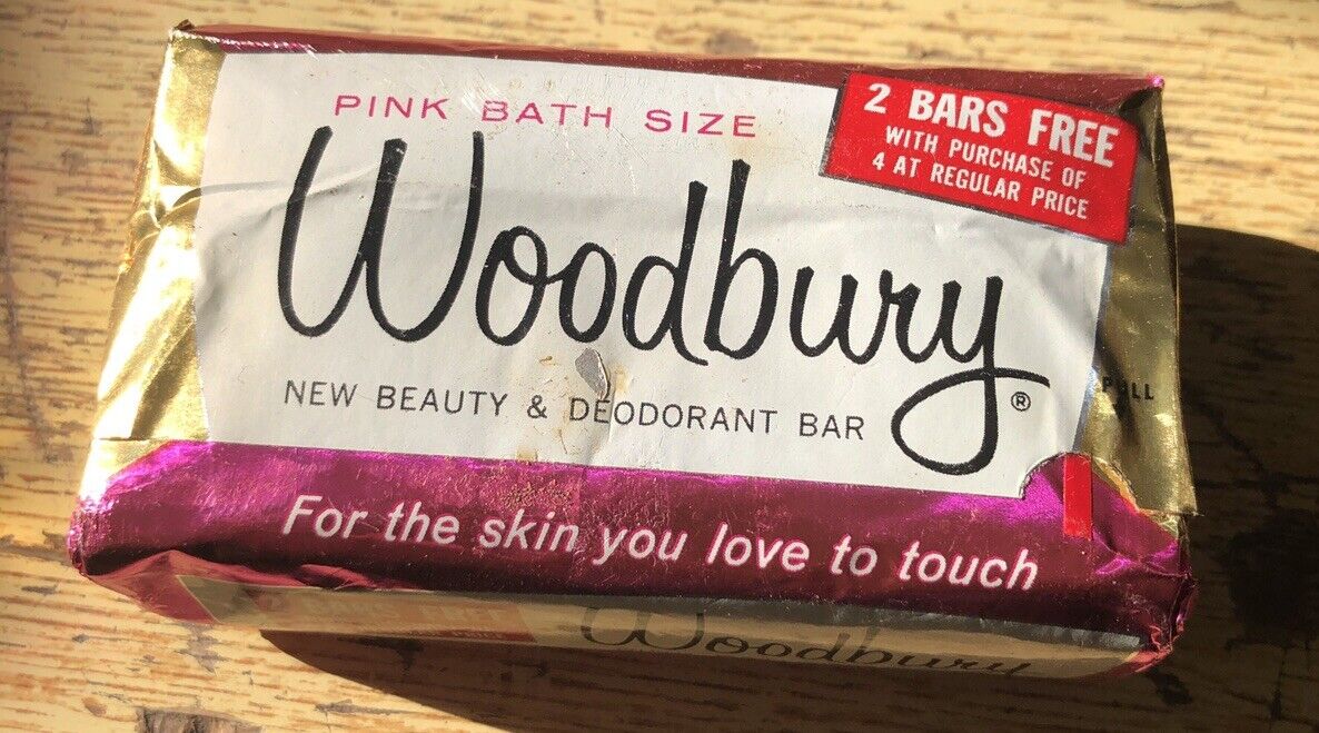 Woodbury Pink Bath Size Soap Beauty & Deodorant Bar 50s-60s *Sealed*