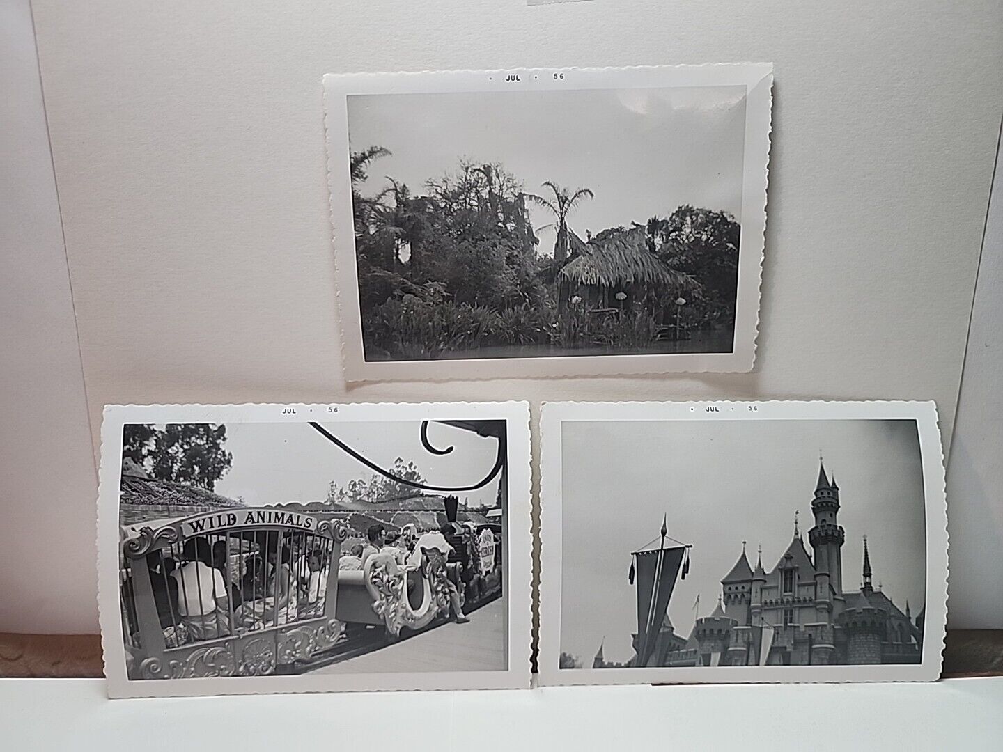 3 Original Black & White Disneyland Park Snapshots July 1956 4\