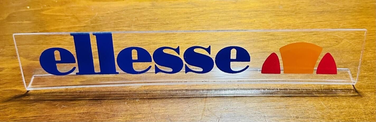 Vintage 1980's Ellesse Tennis Acrylic Store Counter Sign