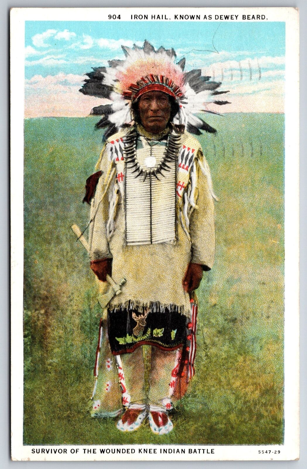 Native Americana~Iron Hail~aka Dewey Beard~Indian Survivor Of Wounded Knee~1934