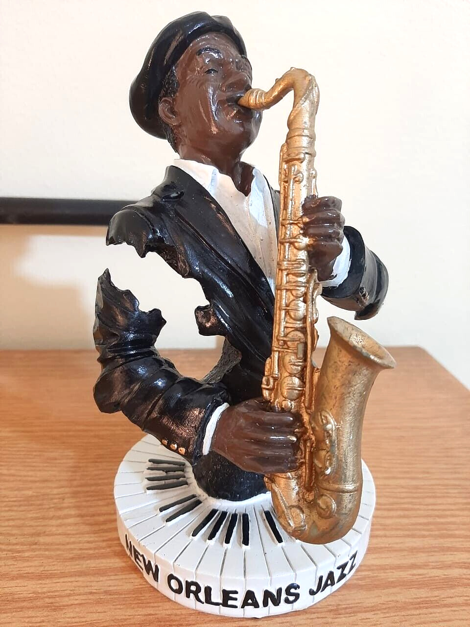Black Jazz Sax Player Object Figurine Home Decor
