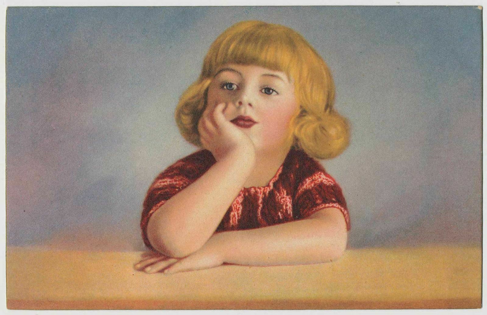 Wonderful Vintage Postcard of Adorable Litte Girl 