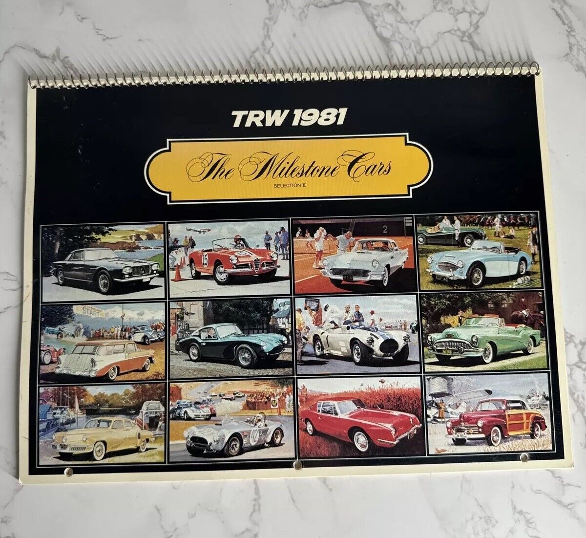 VTG TRW 1981 Milestone Classic Cars Automobile Calendar William J Sims Artist