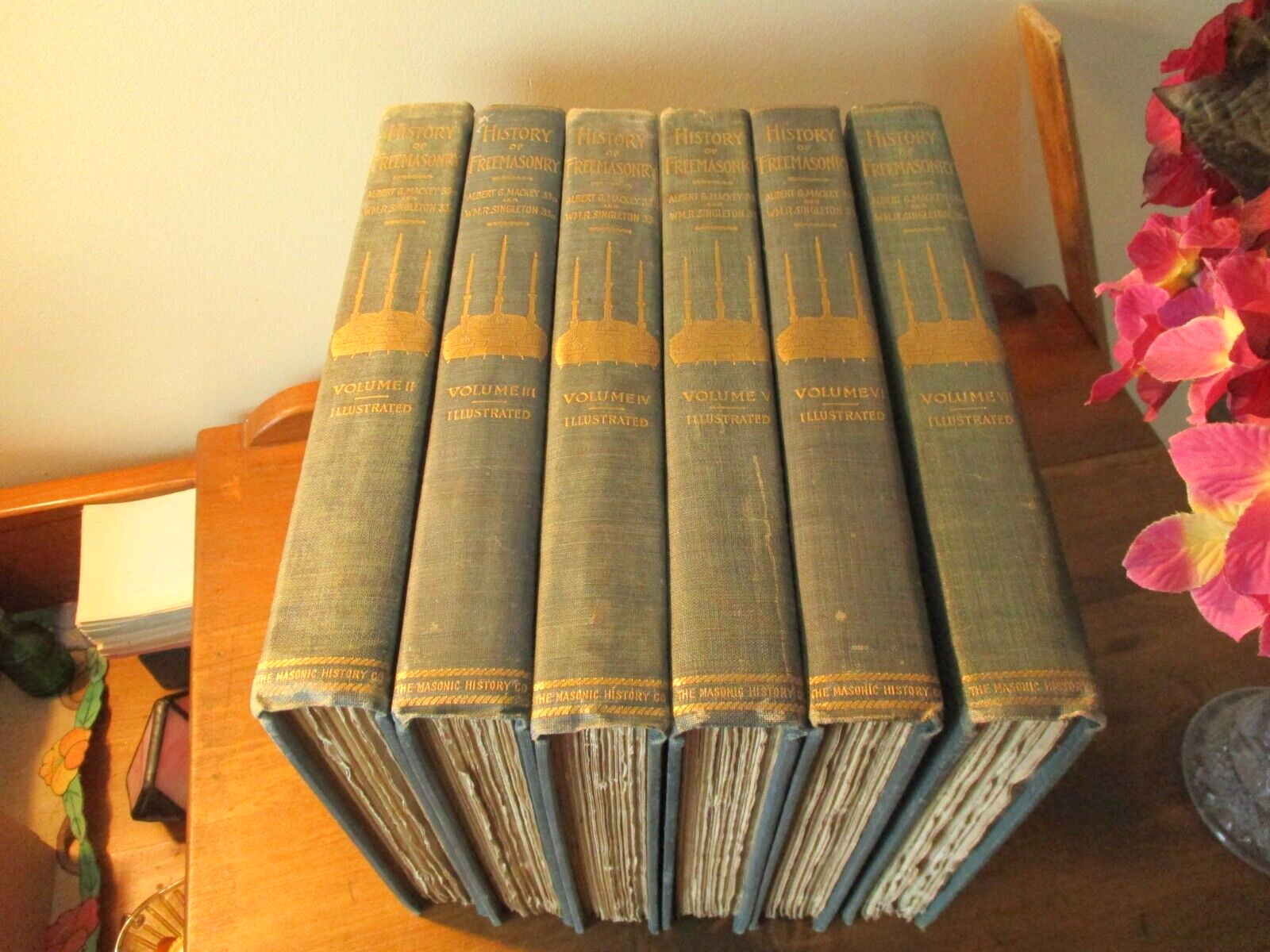 1906 VOLS 2-7 THE HISTORY OF FREEMASONRY ANCIENT & ACCEPTED SCOTTISH RITE BOOKS