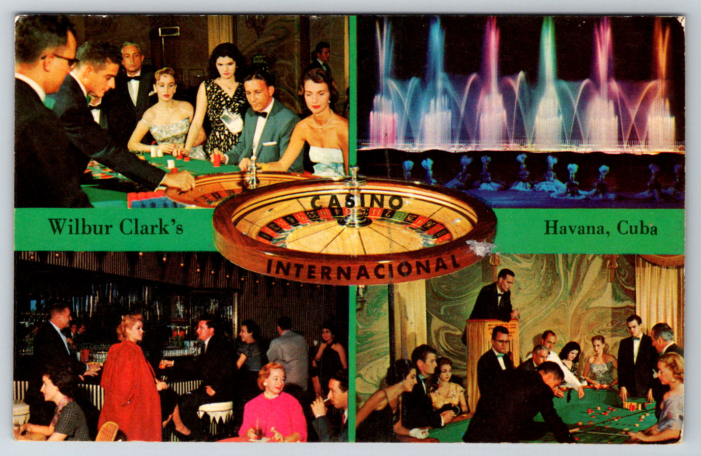 1950s Havana Cuba Wilbur Clark\'s Casino Internacional Vintage Postcard
