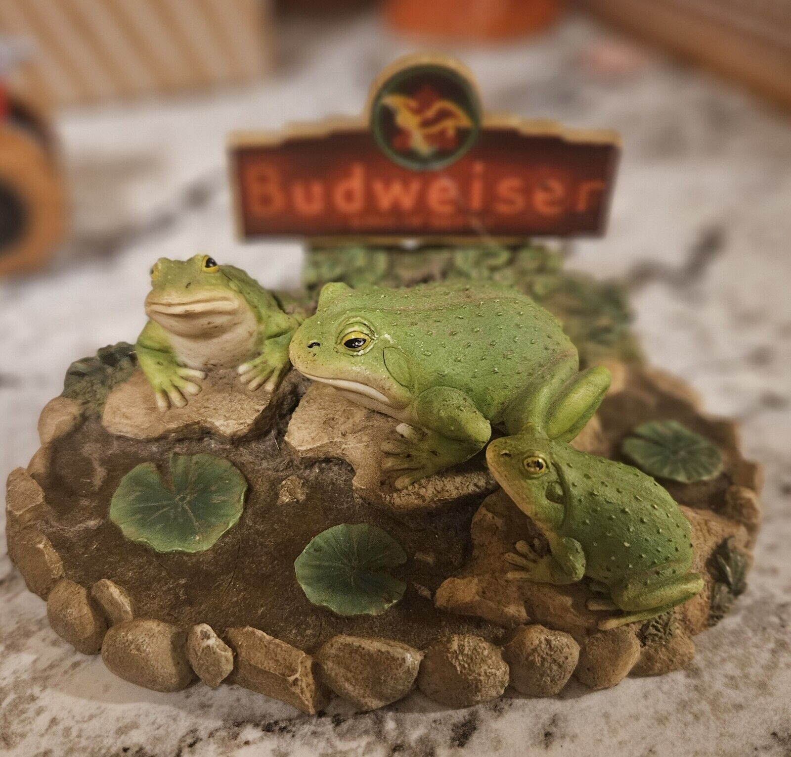 Anheuser-Busch Figurine The Budweiser Frogs From 1995