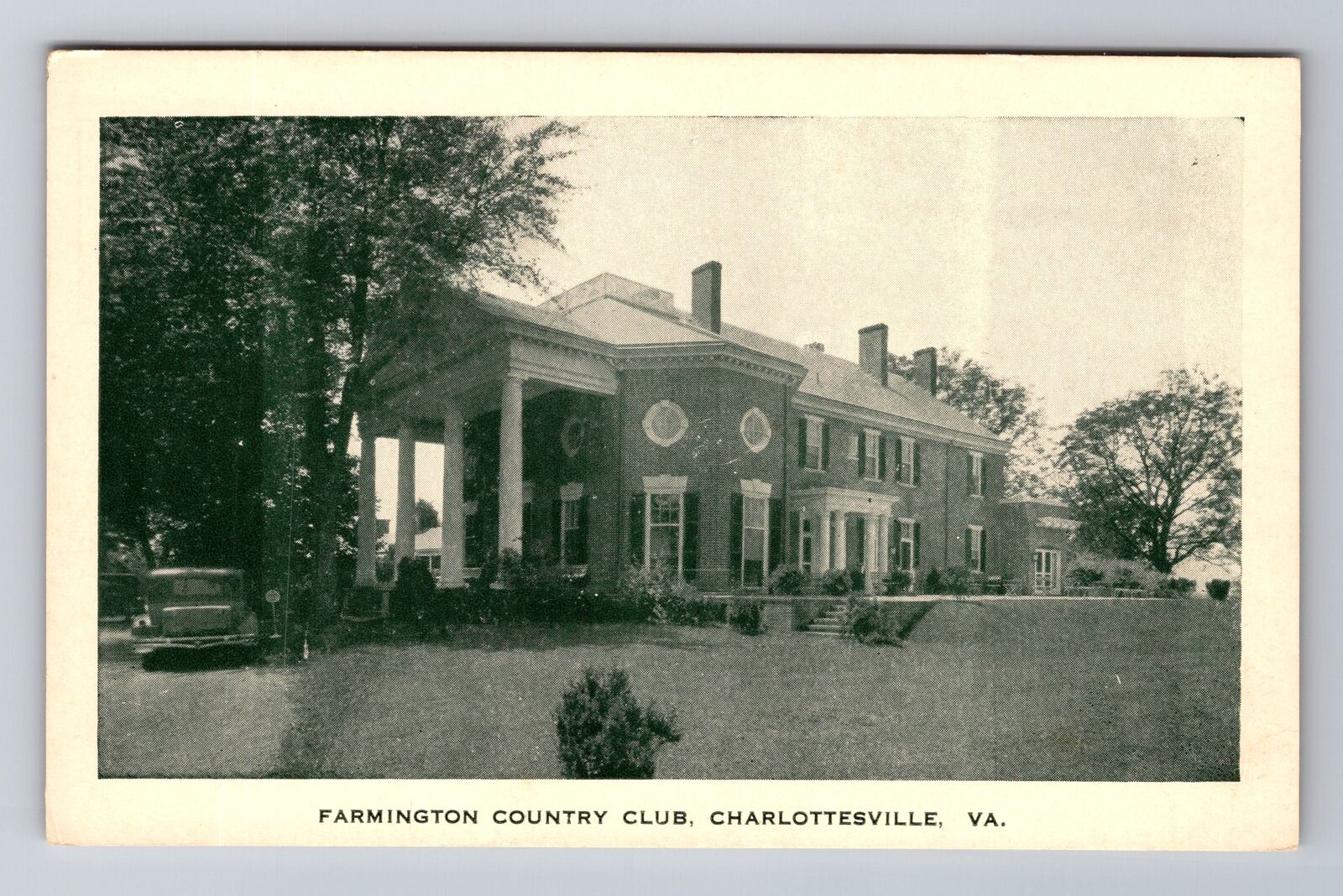 Charlottesville VA-Virginia, Historic Farmington Country Club, Vintage Postcard