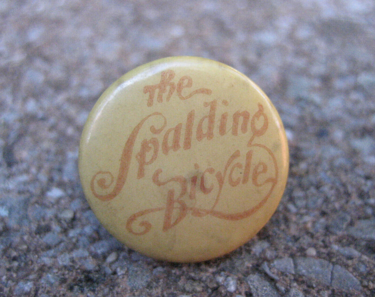 Vintage The Spalding Bicycle Celluloid Button