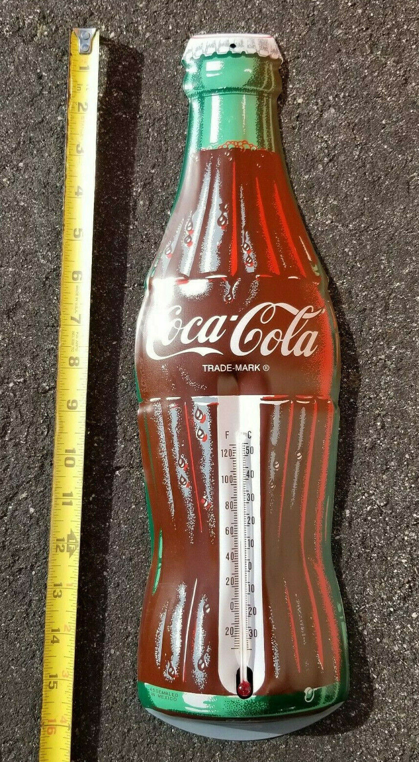VINTAGE Coca Cola Bottle Taylor  Gas Station Thermometer Sign 