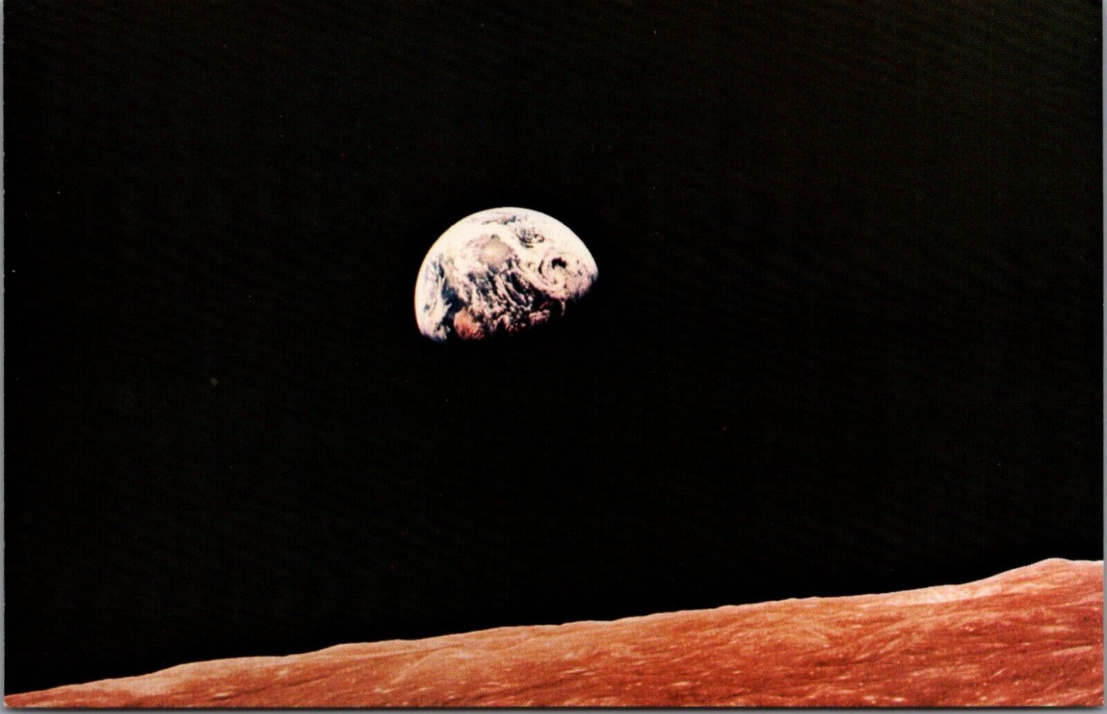 NASA Earth from Apollo 8 Orbit Christmas Eve 1968 Borman Lovell Anders Postcard