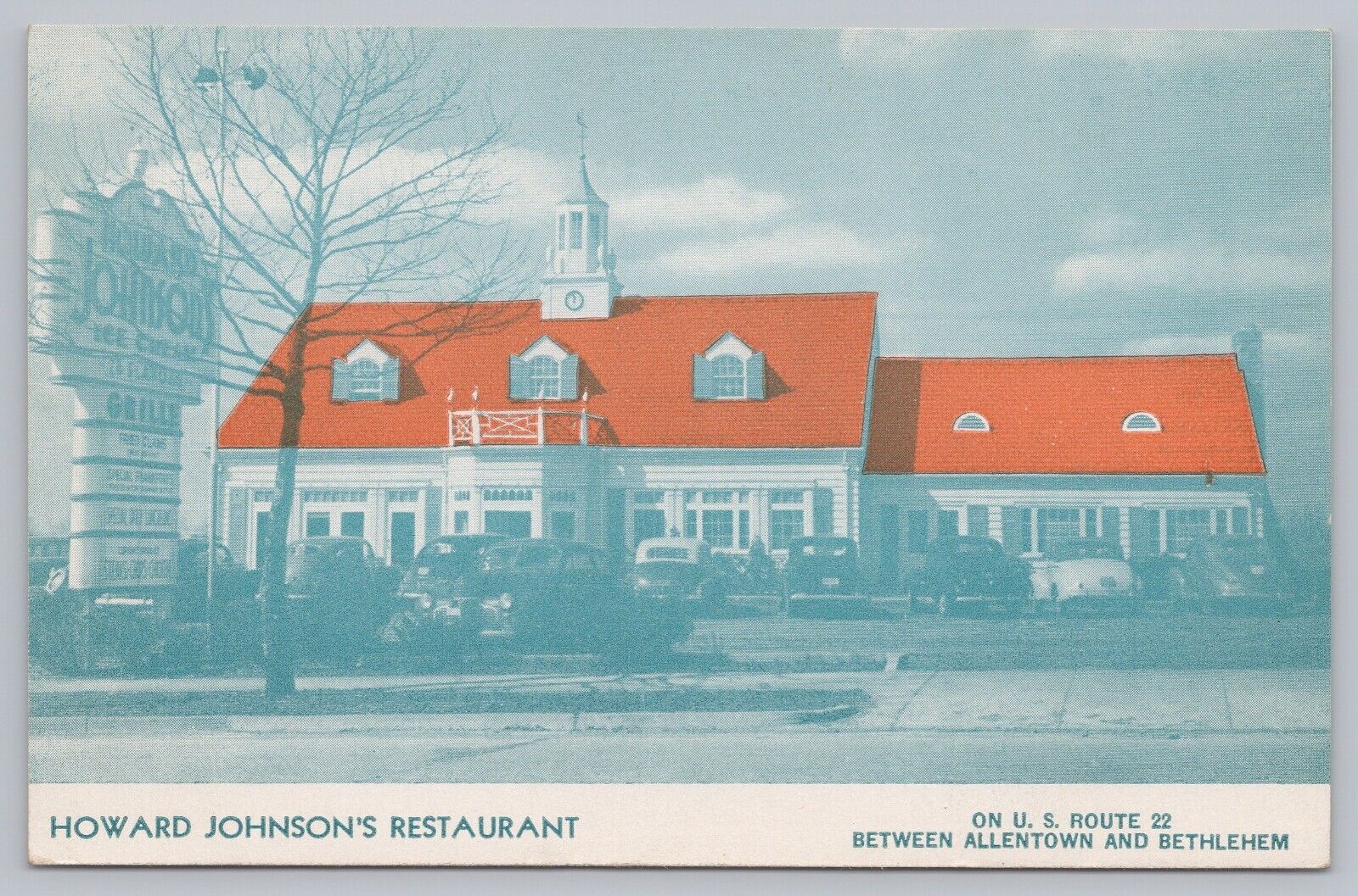 Route 22 Allentown, Bethlehem Pennsylvania Howard Johnson\'s Restaurant Postcard