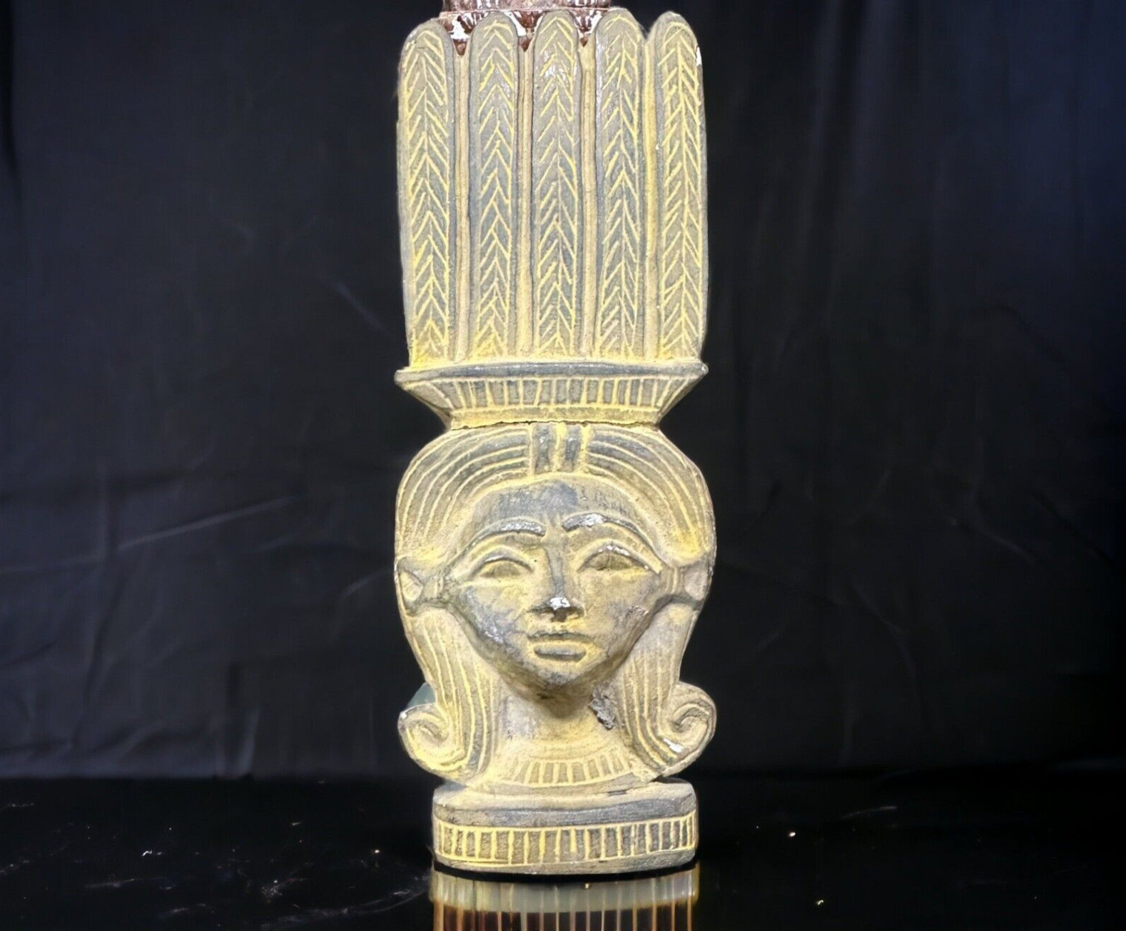 Antiquities Rare Ancient Egypt Head Hathor Pharaonic Statue Unique Egyptian BC