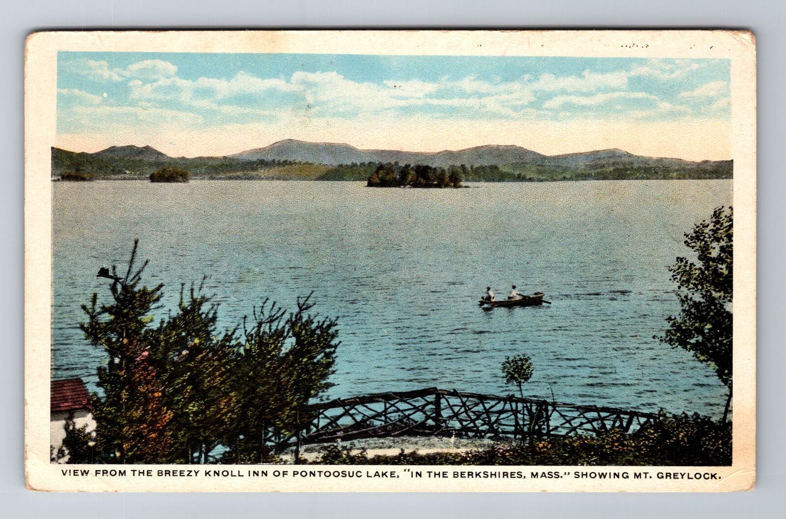 Pittsfield MA-Massachusetts, Breezy Knoll Inn, Mount Greylock, Vintage Postcard