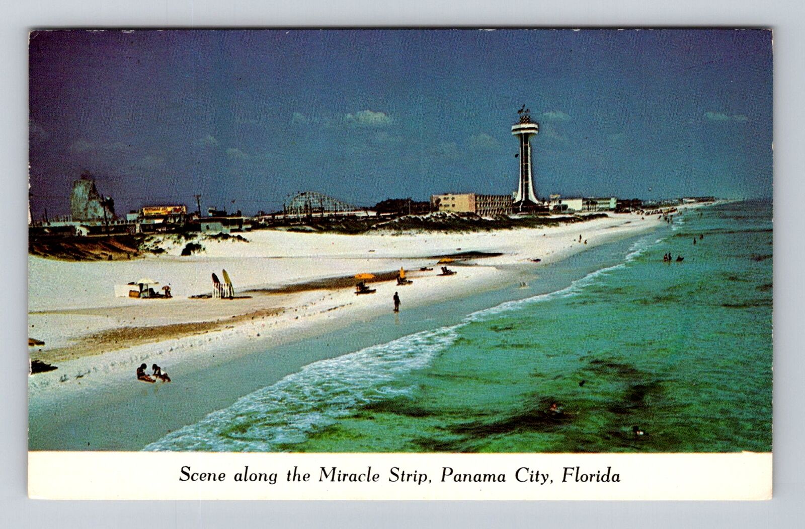 Panama City FL-Florida, Scene Along The Miracle Strip, Vintage c1972 Postcard