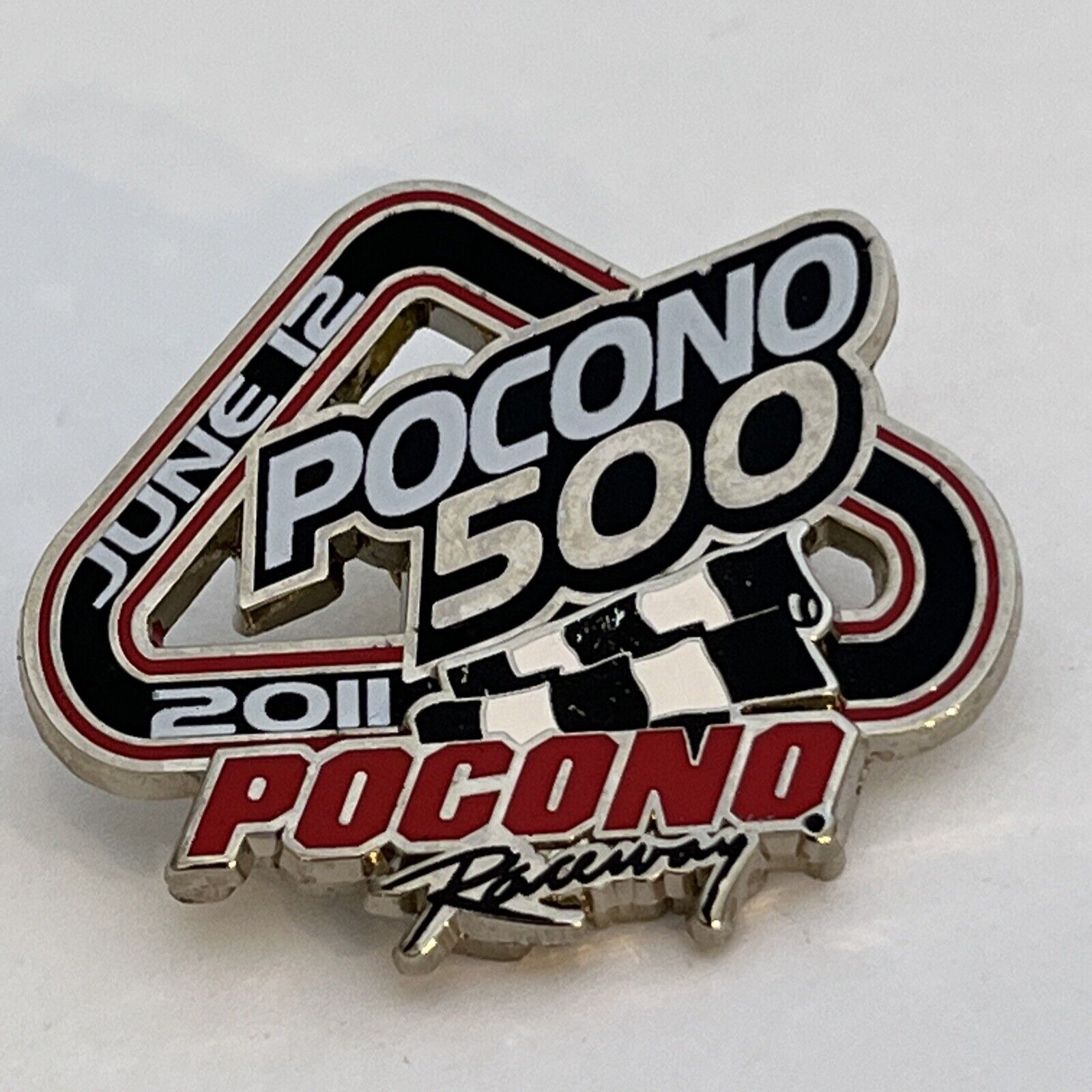 2011 Pocono 500 NASCAR Raceway Long Pond Pennsylvania Race Racing Lapel Pin