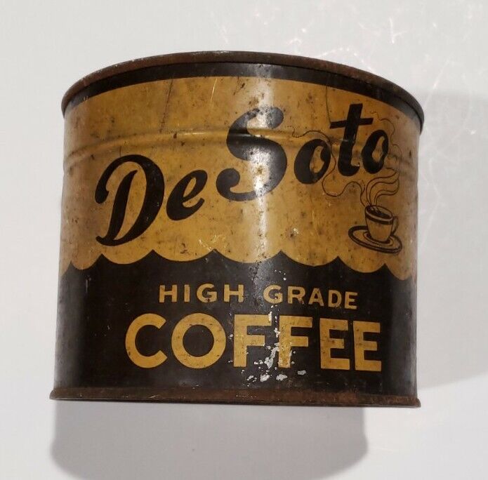 Vintage DeSoto Coffee Tin 
