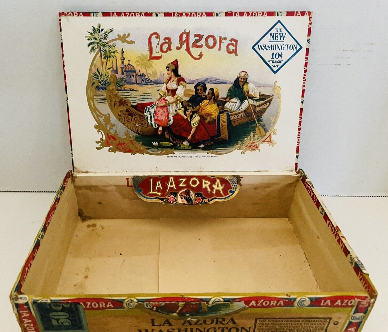 Vintage La Azora Habana 1926 Cigar Box