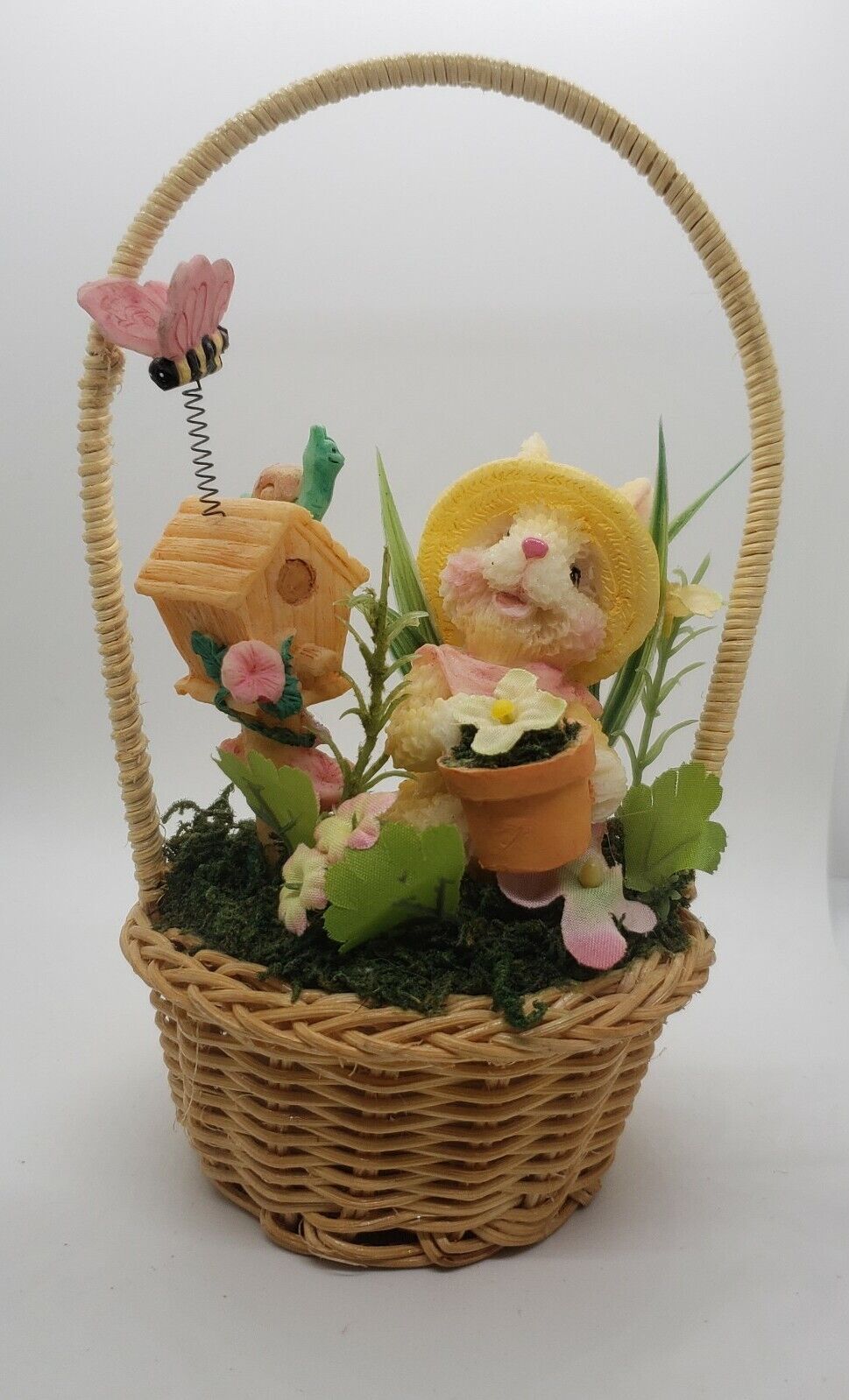 Porcelain Gardening Bunny Easter Basket