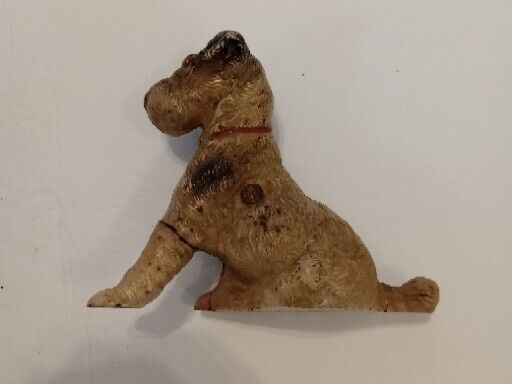 Antique Cast Iron Hubley Wire Haired Fox Terrier Bank