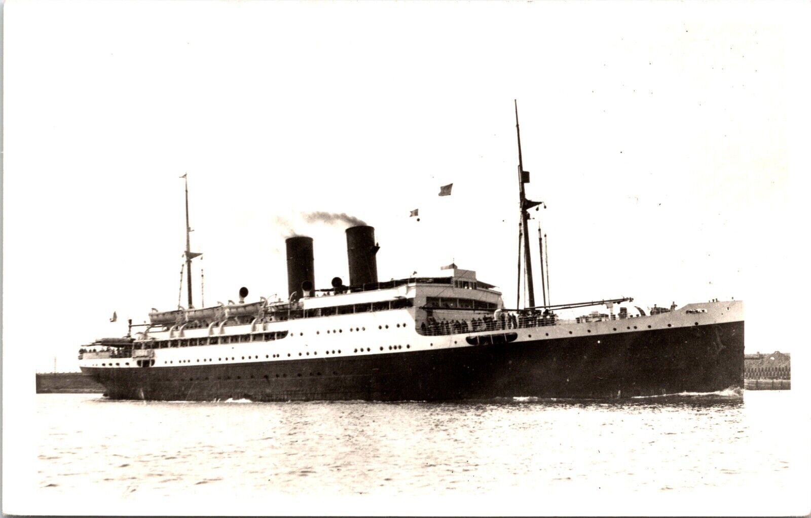 RPPC Postcard- French Line Steam Ship- SS LAMORICIRRE
