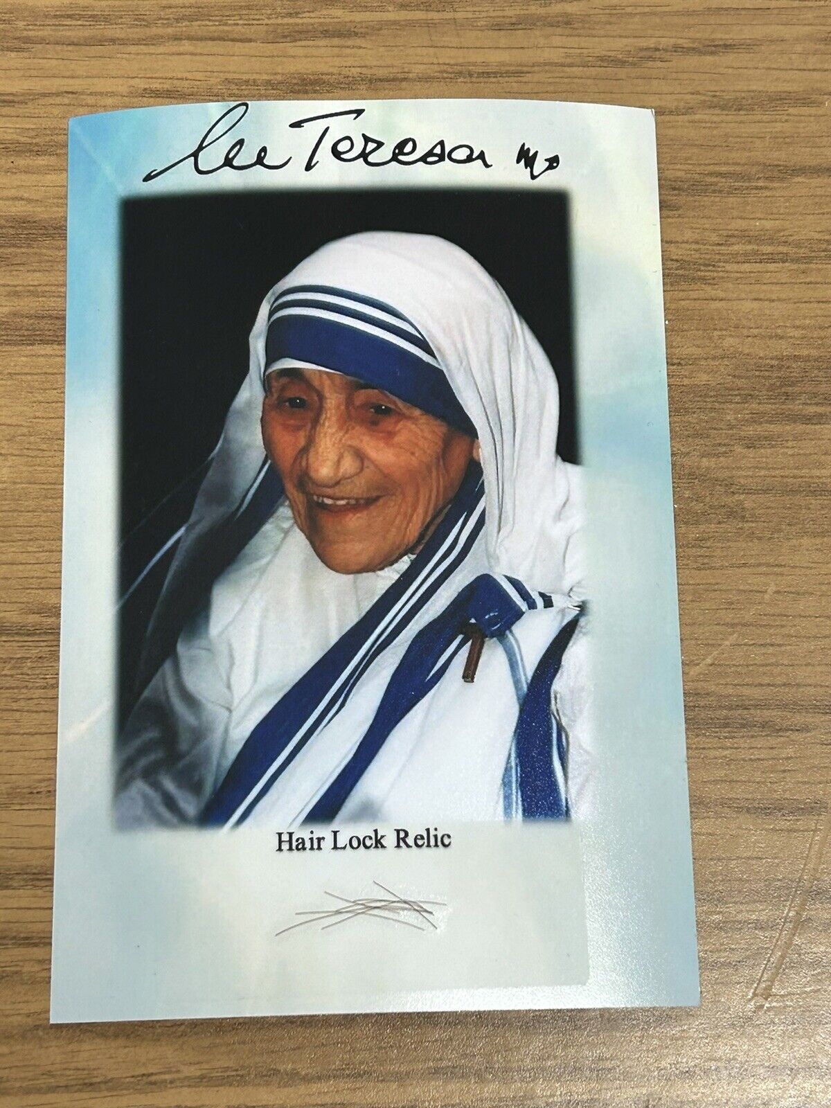 Saint Mother Teresa Hair Strand lock speck Relic Catholic Piece Ex Capillis Holy