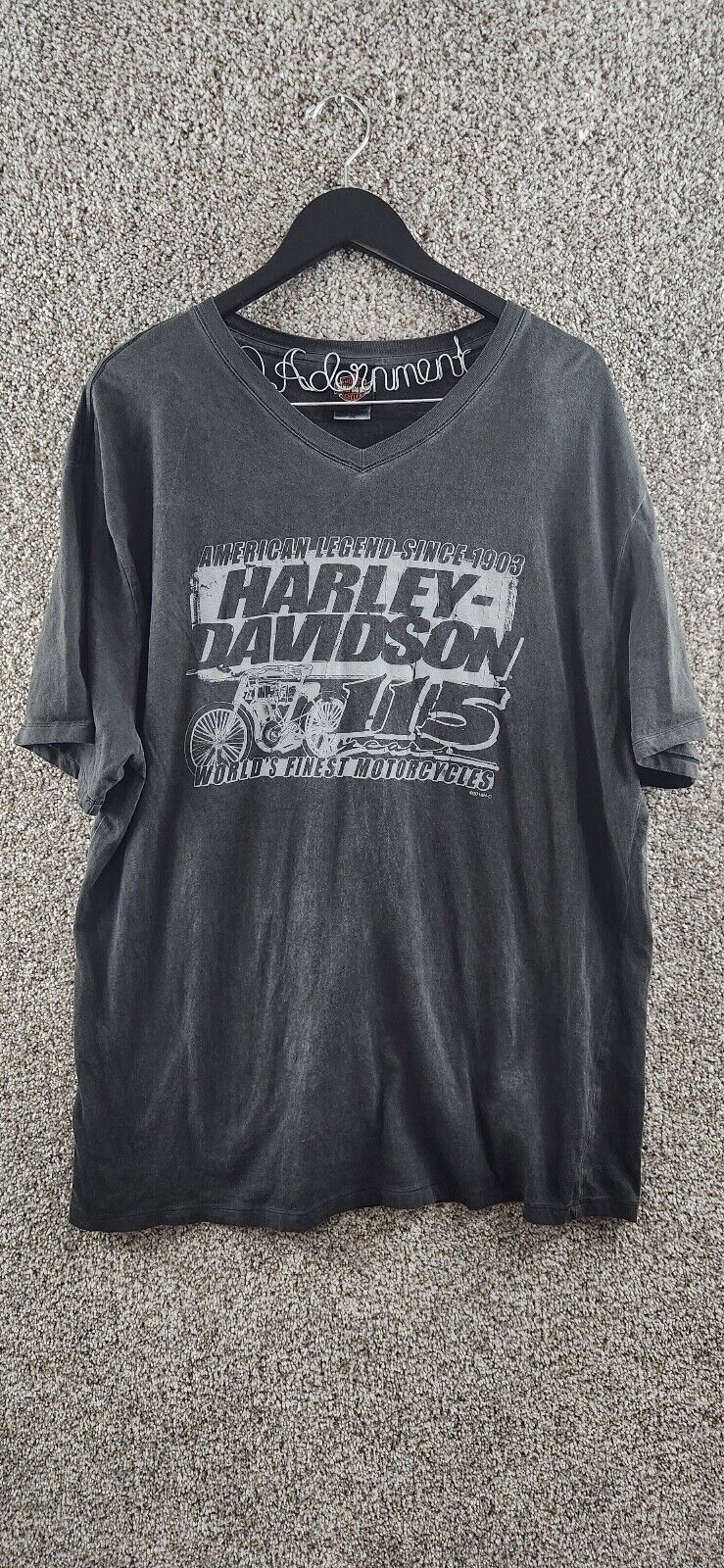 Men\'s Harley Davidson Black T-Shirt Windy City Chicago, IL Men\'s Size 2XL