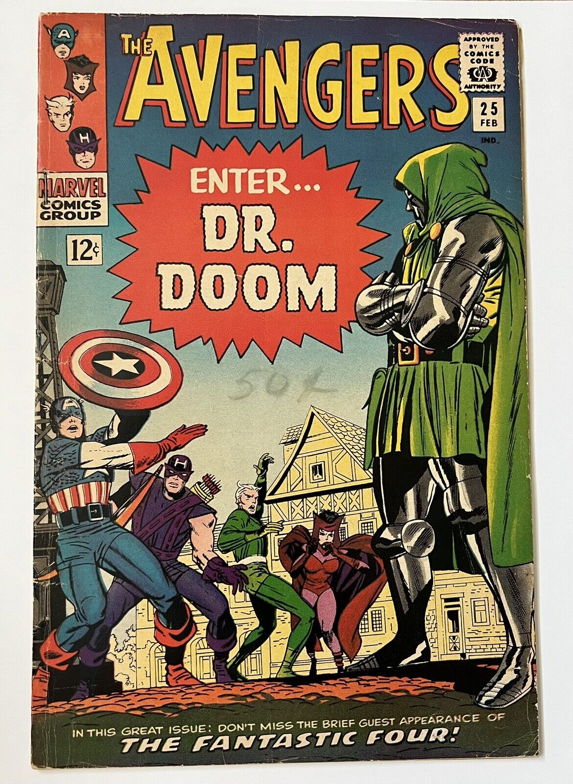 Avengers #25 1966 Fantastic Four Dr. Doom Appearance Kirby Marvel