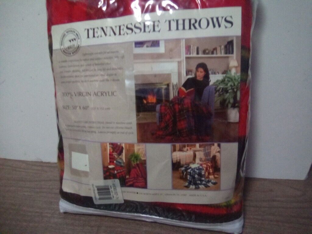 NOS Tennessee Woolen Mills Throw Blanket Virgin Acrylic 50\