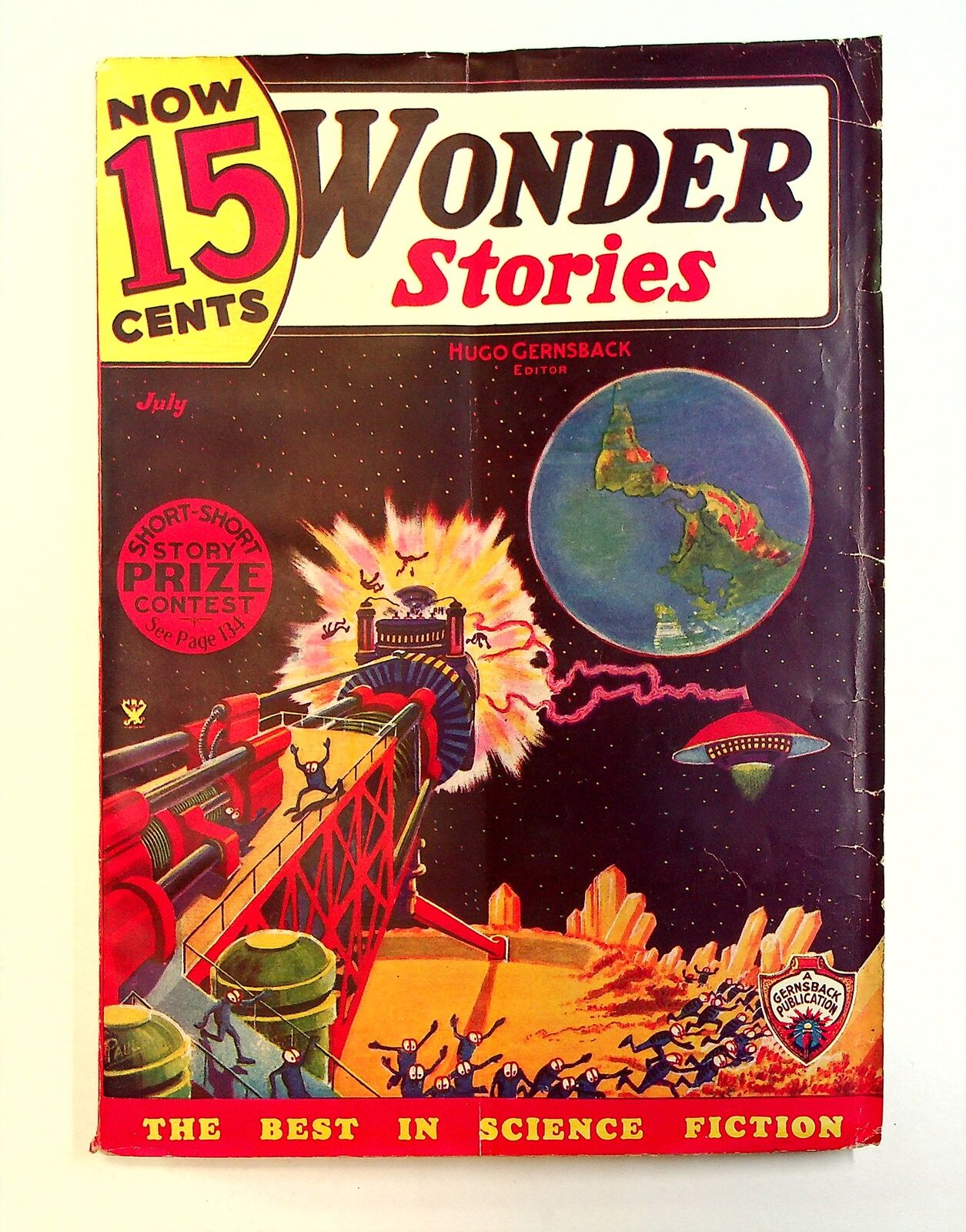 Wonder Stories Pulp 1st Series Jul 1935 Vol. 7 #2 VG- 3.5
