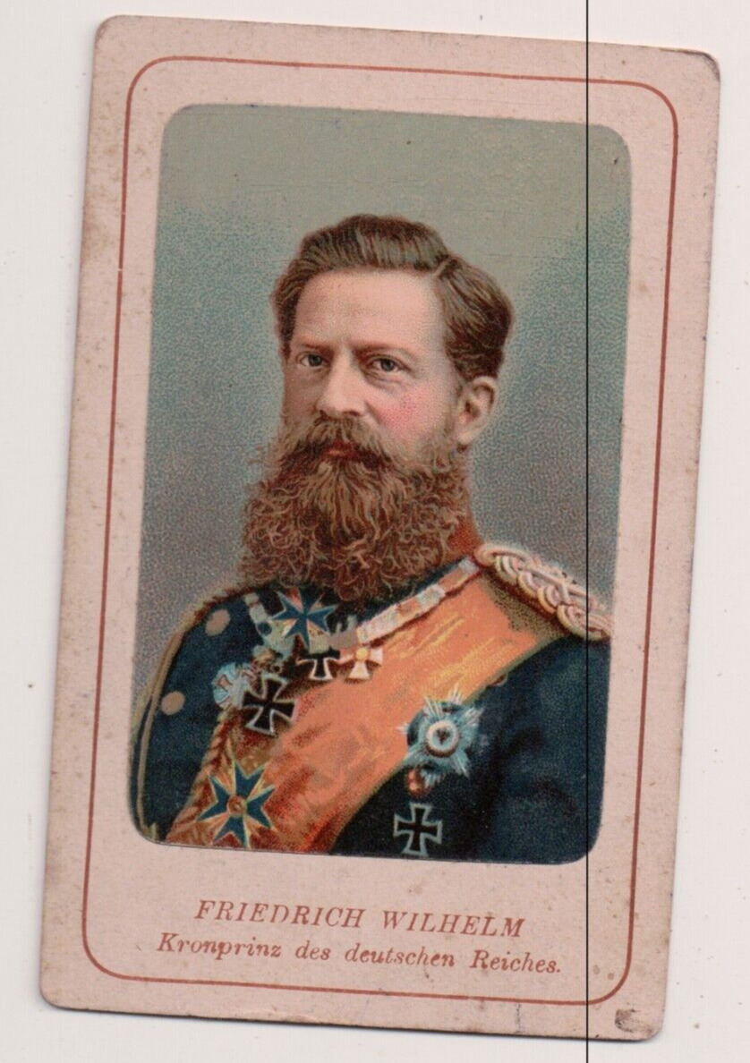Vintage CDV  Kaiser Frederick III, German Emperor (Color)
