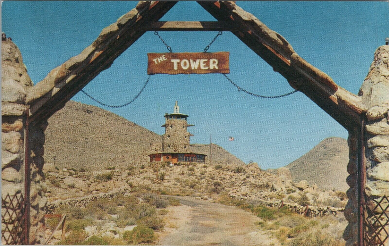 Jacumba California c1950-1960s Desert View Tower San Diego County postcard B722