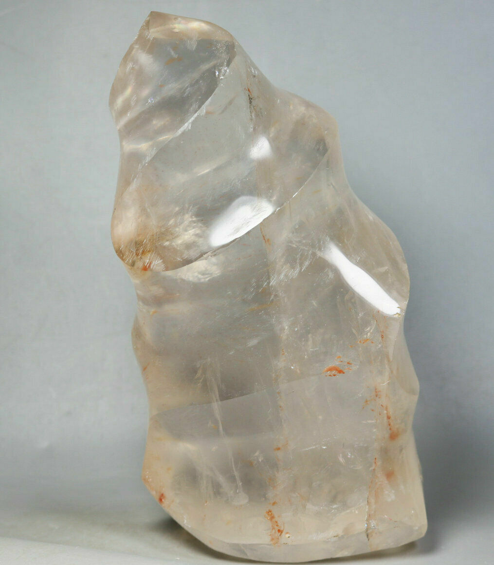 2.88lb Natural Clear QUARTZ Crystal Stone Freeform Flame Statue Madagascar