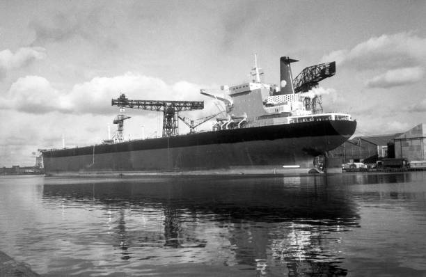 The French tanker Magdala port Saint-Nazaire France March 5 1968 Old Photo