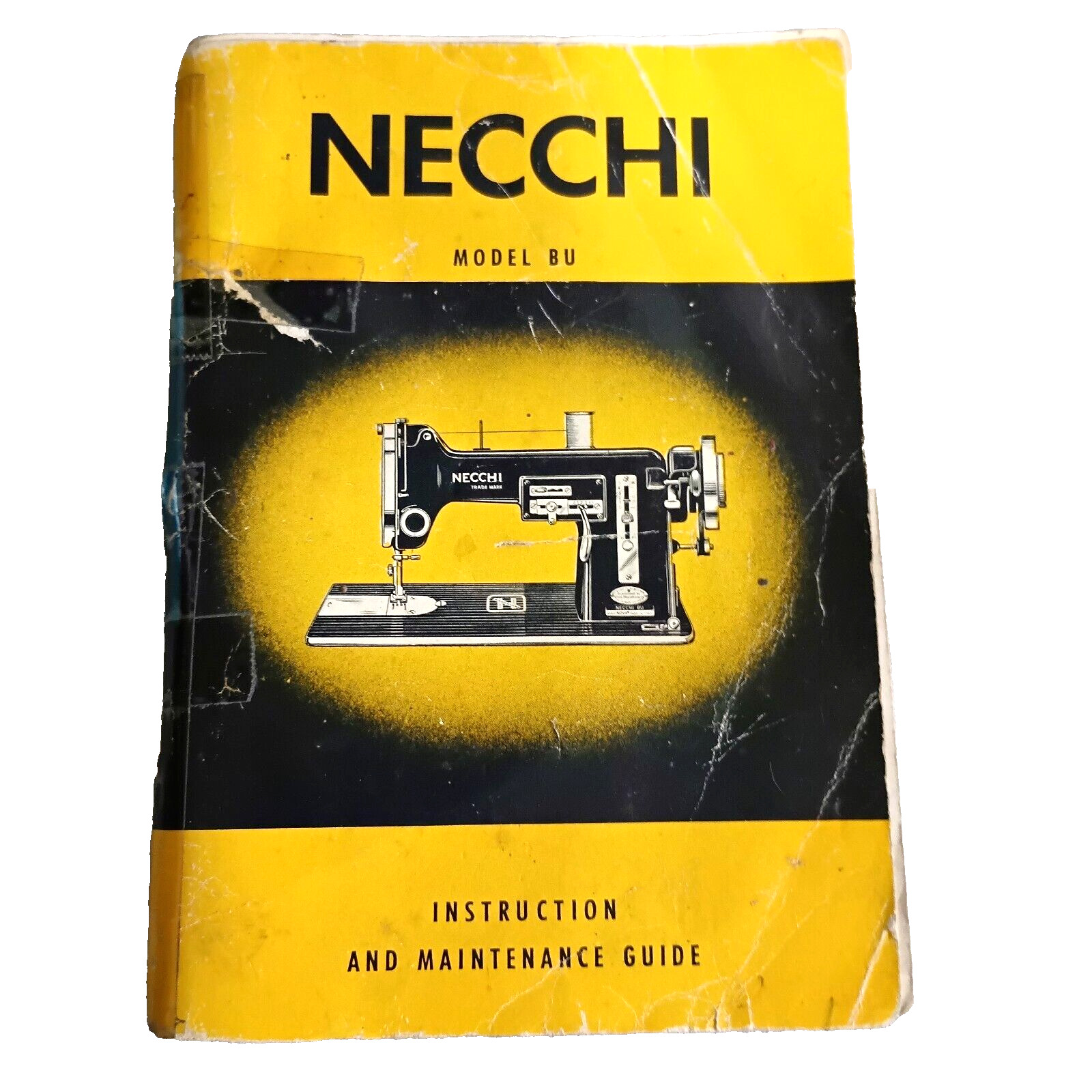 Vintage Original 1954 Necchi BU Sewing Machine Instruction and Maintenance Guide
